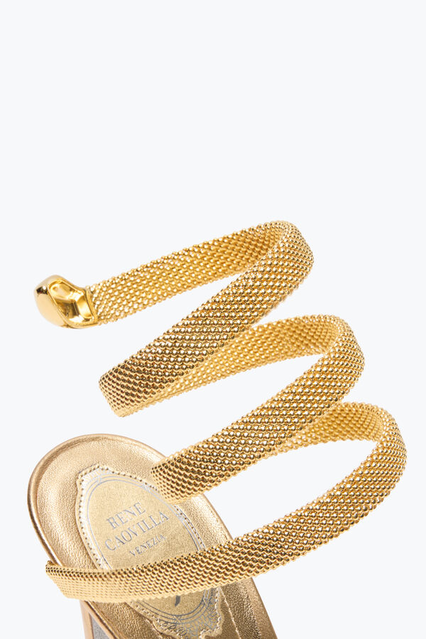 jeweled trigold cleo guld sandal 105 rene caovilla