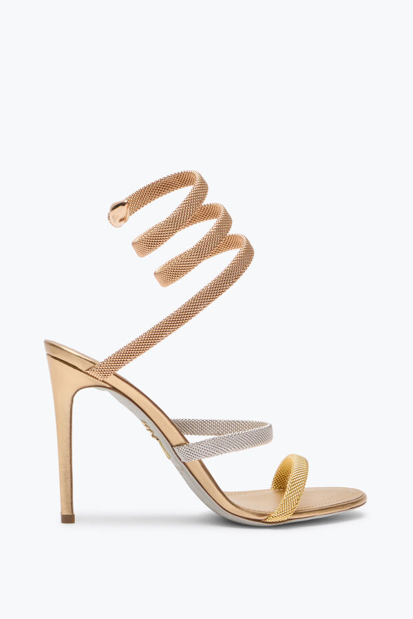 jeweled trigold cleo tre-tonad sandal 105 rene caovilla
