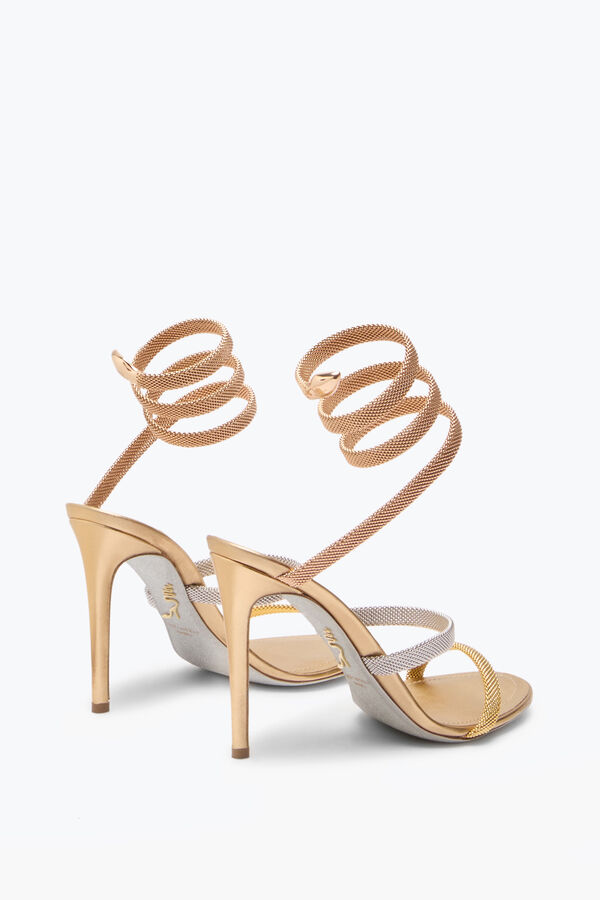 jeweled trigold cleo tre-tonad sandal 105 rene caovilla
