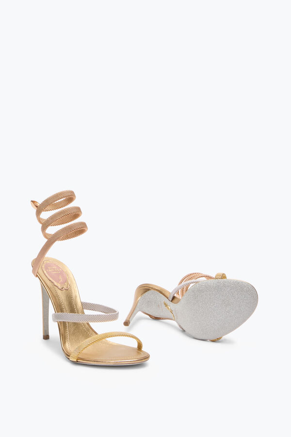 jeweled trigold cleo tre-tonad sandal 105 rene caovilla