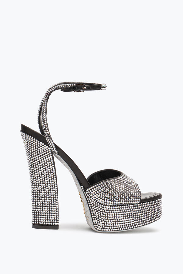jeweled helsa svart platform sandal med kristaller 140 rene caovilla