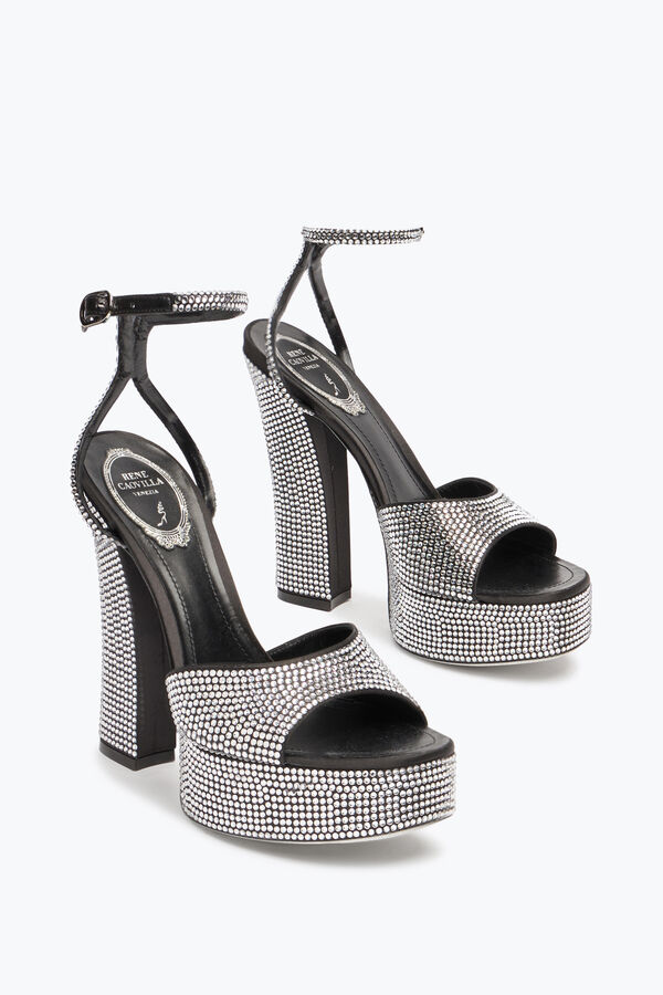 jeweled helsa svart platform sandal med kristaller 140 rene caovilla