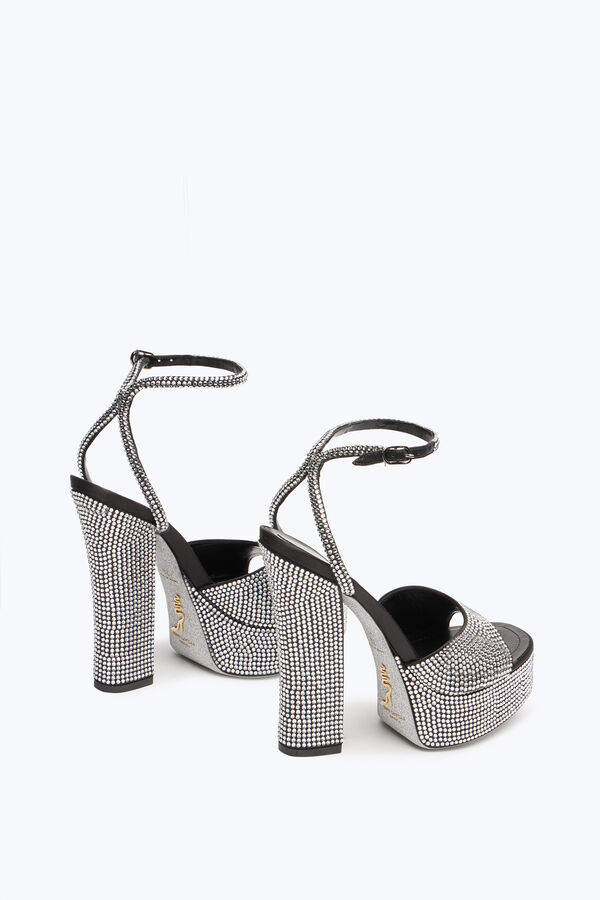 jeweled helsa svart platform sandal med kristaller 140 rene caovilla