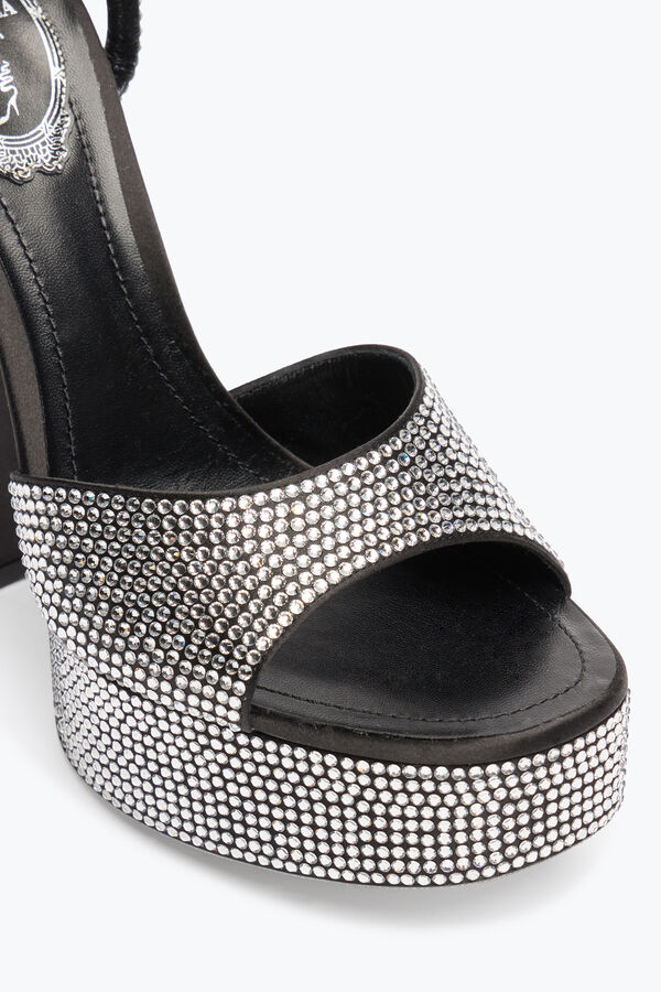 jeweled helsa svart platform sandal med kristaller 140 rene caovilla