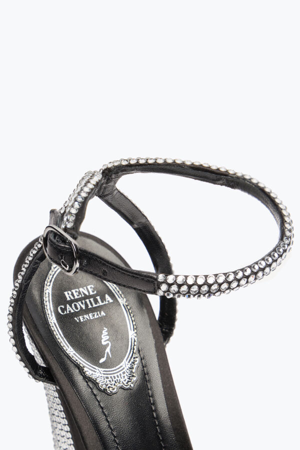 jeweled helsa svart platform sandal med kristaller 140 rene caovilla