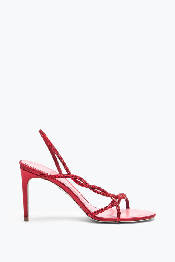 jeweled flÄta rÖd sandal 80 rene caovilla
