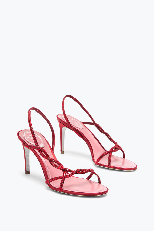 jeweled flÄta rÖd sandal 80 rene caovilla