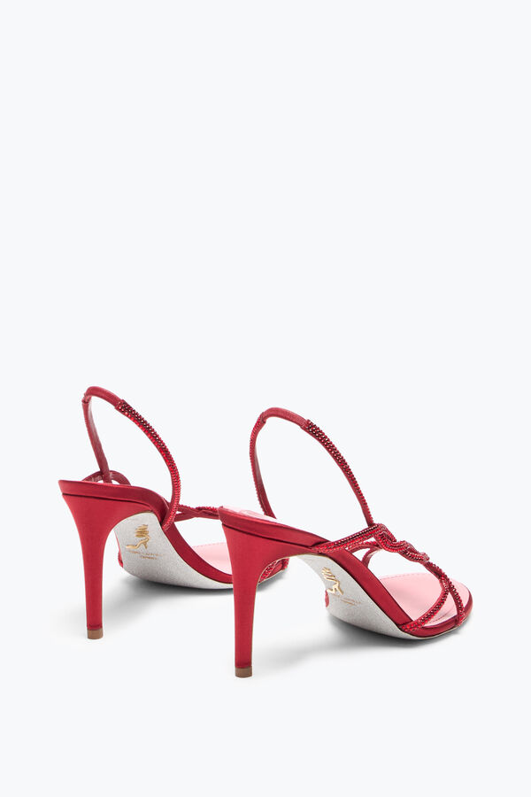 jeweled flÄta rÖd sandal 80 rene caovilla