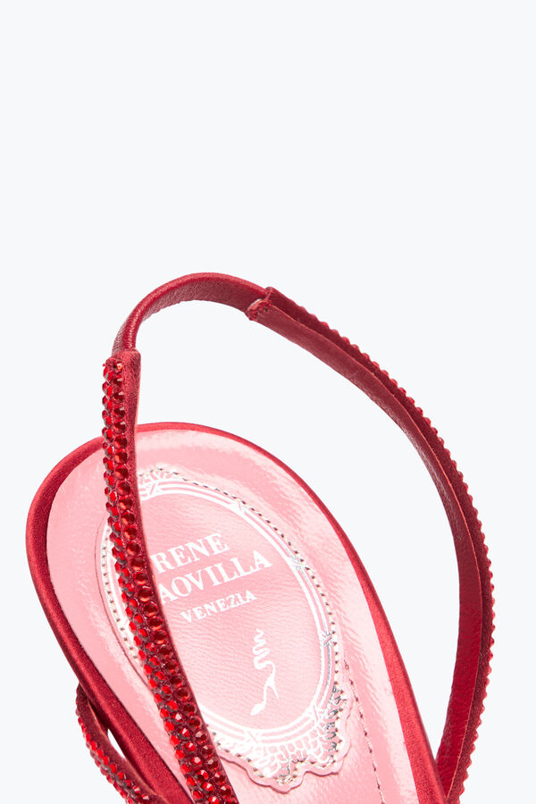 jeweled flÄta rÖd sandal 80 rene caovilla