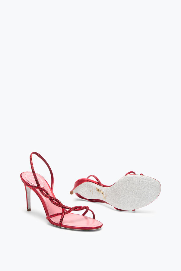 jeweled flÄta rÖd sandal 80 rene caovilla
