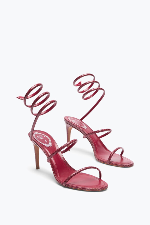 jeweled cleo bourgogne ayers lÄder sandal 80 rene caovilla