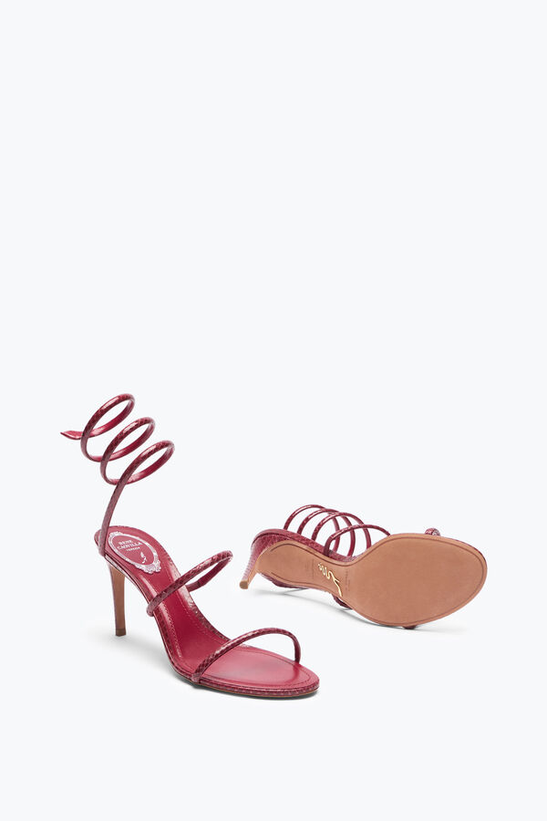 jeweled cleo bourgogne ayers lÄder sandal 80 rene caovilla