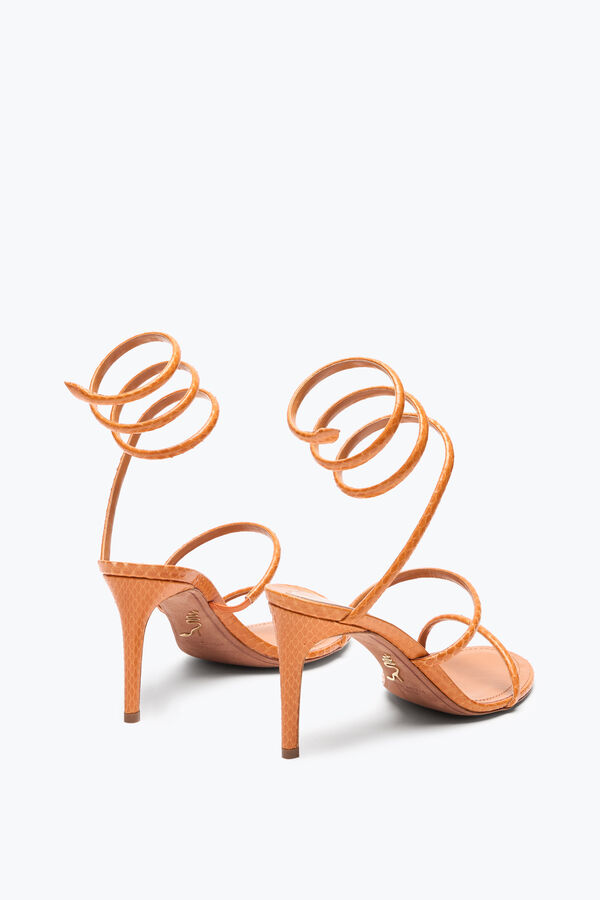 jeweled cleo cognac ayers lÄder sandal 80 rene caovilla