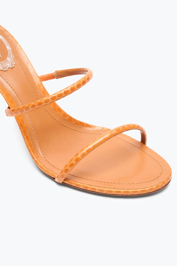 jeweled cleo cognac ayers lÄder sandal 80 rene caovilla