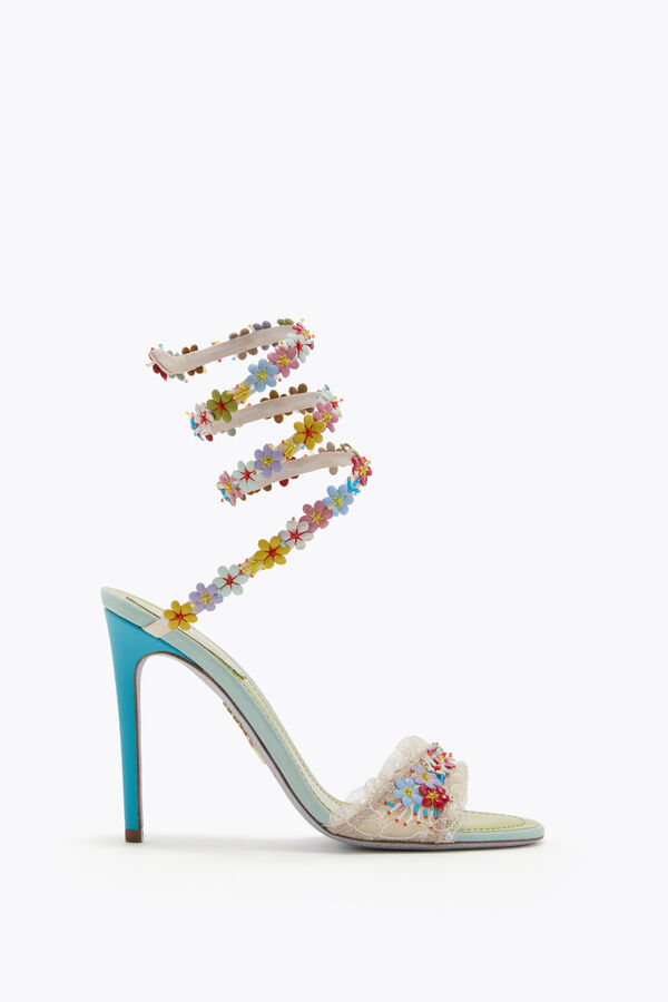förgylld blomma sandal 105 rene caovilla