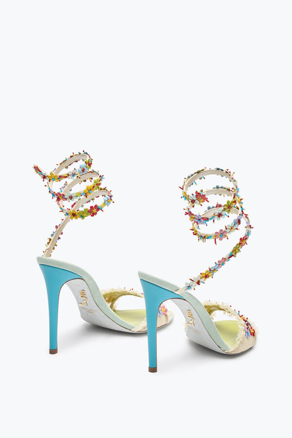 förgylld blomma sandal 105 rene caovilla