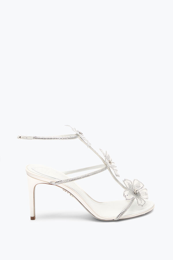 jeweled persika blomma elfenben sandal 80 rene caovilla