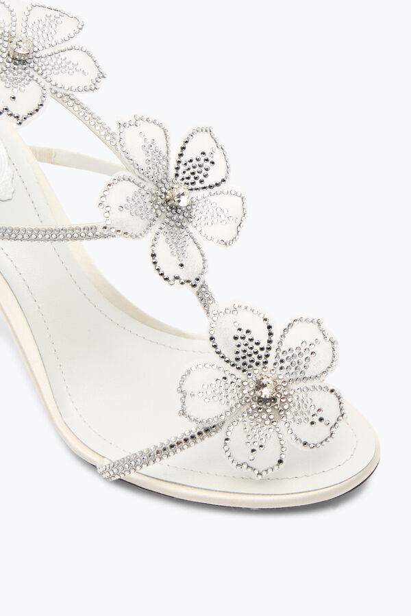 jeweled persika blomma elfenben sandal 80 rene caovilla