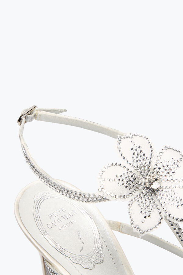 jeweled persika blomma elfenben sandal 80 rene caovilla