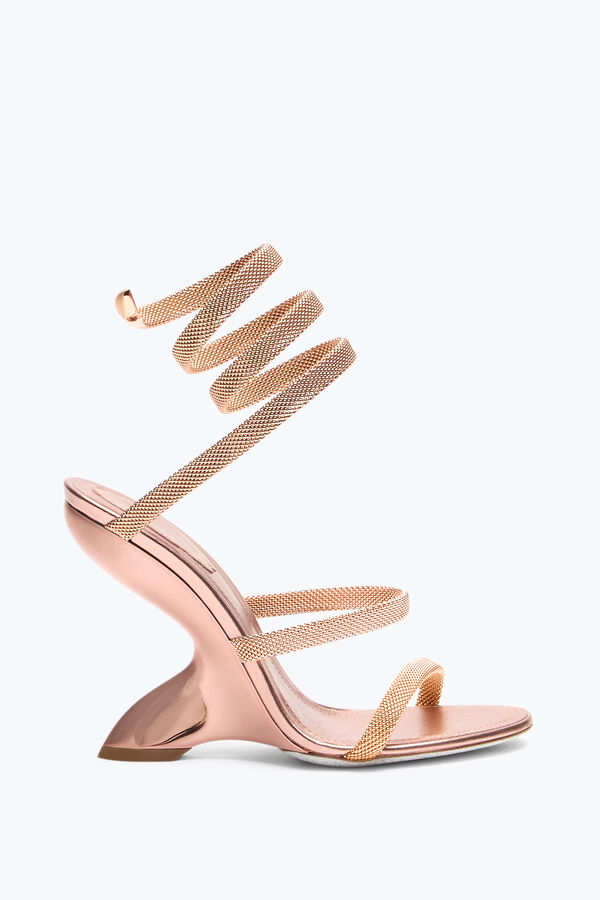 jeweled trigold symphony rose gold sandal 105 rene caovilla