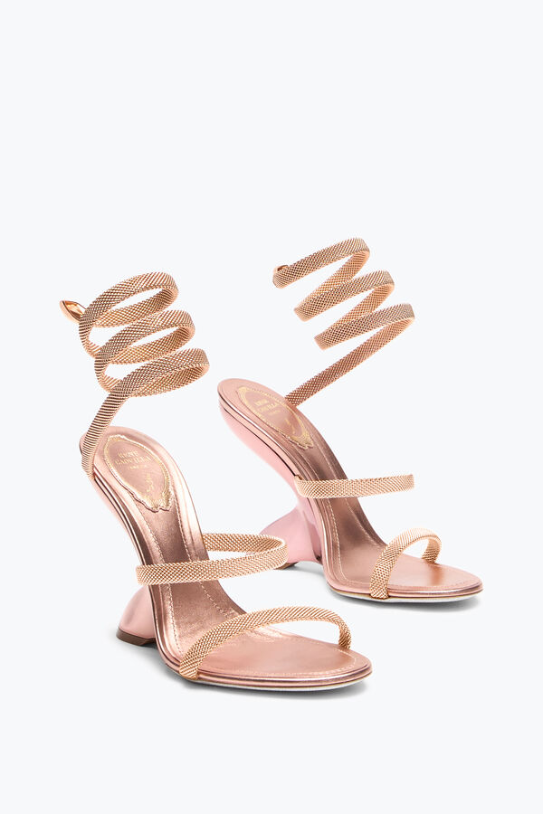 jeweled trigold symphony rose gold sandal 105 rene caovilla
