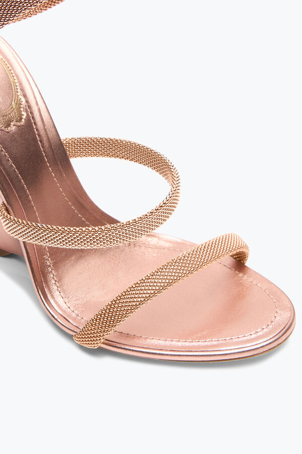 jeweled trigold symphony rose gold sandal 105 rene caovilla