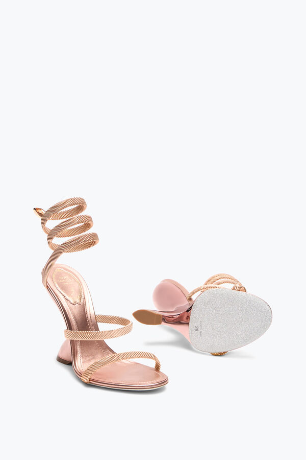 jeweled trigold symphony rose gold sandal 105 rene caovilla