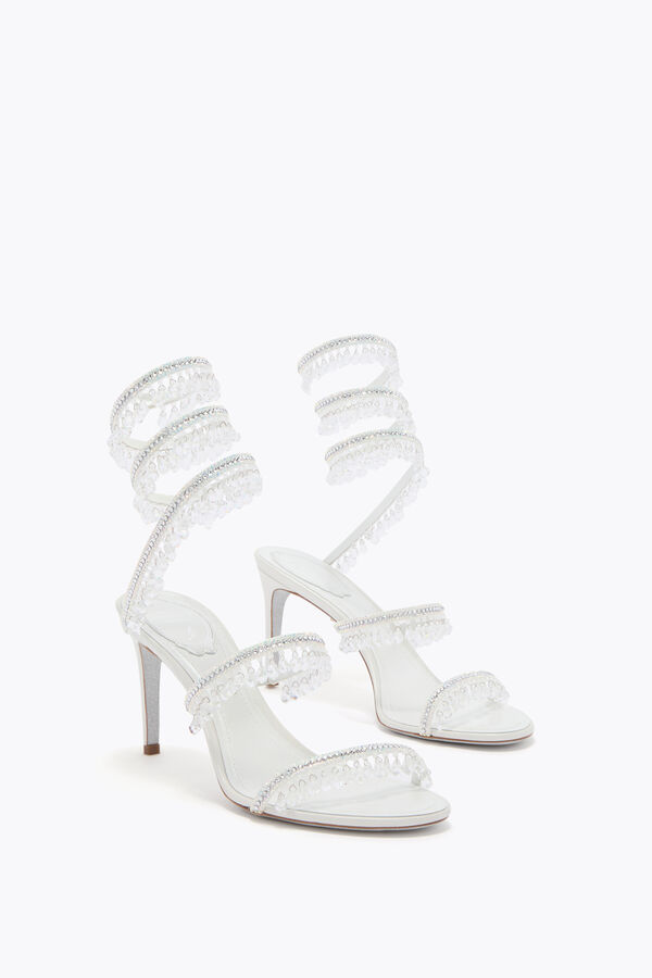 jeweled ljuskrona vit sandal 80 rene caovilla