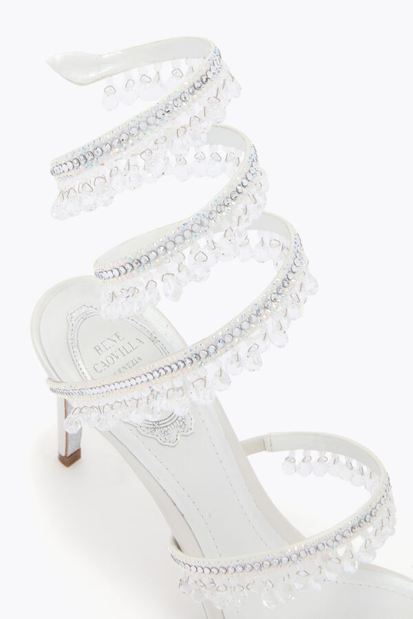 jeweled ljuskrona vit sandal 80 rene caovilla