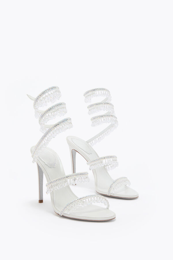 jeweled ljuskrona vit sandal 105 rene caovilla