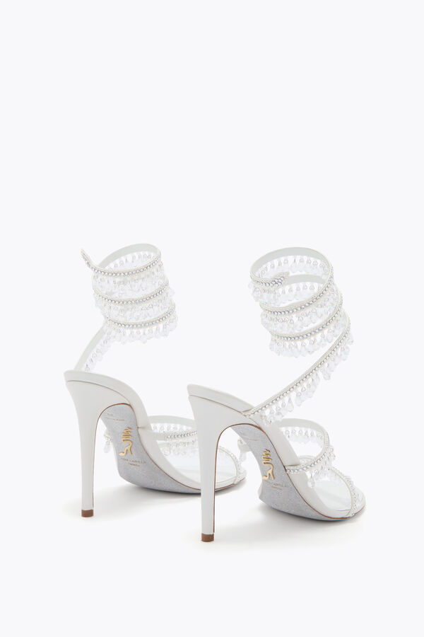 jeweled ljuskrona vit sandal 105 rene caovilla