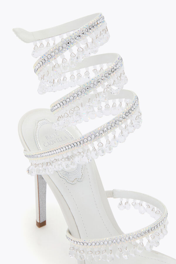 jeweled ljuskrona vit sandal 105 rene caovilla