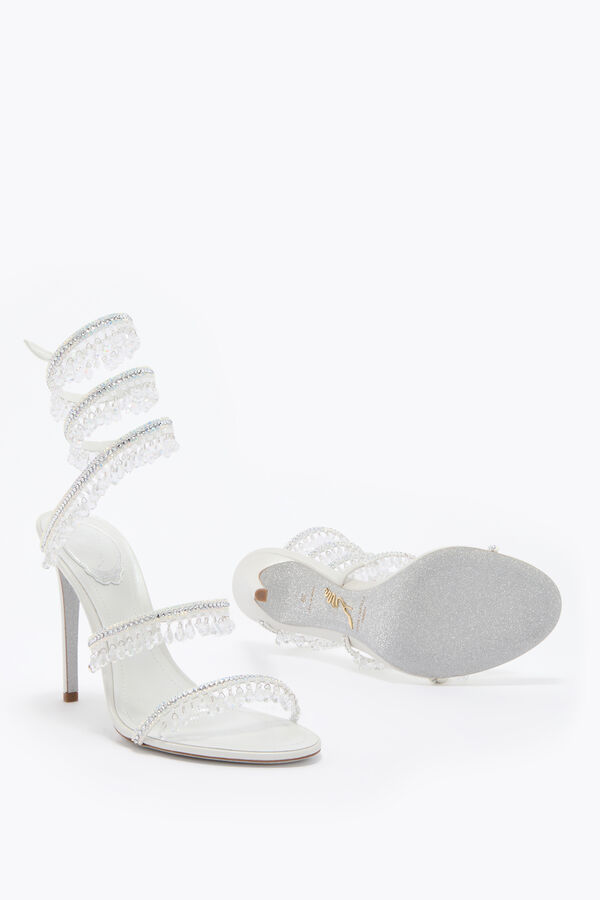 jeweled ljuskrona vit sandal 105 rene caovilla