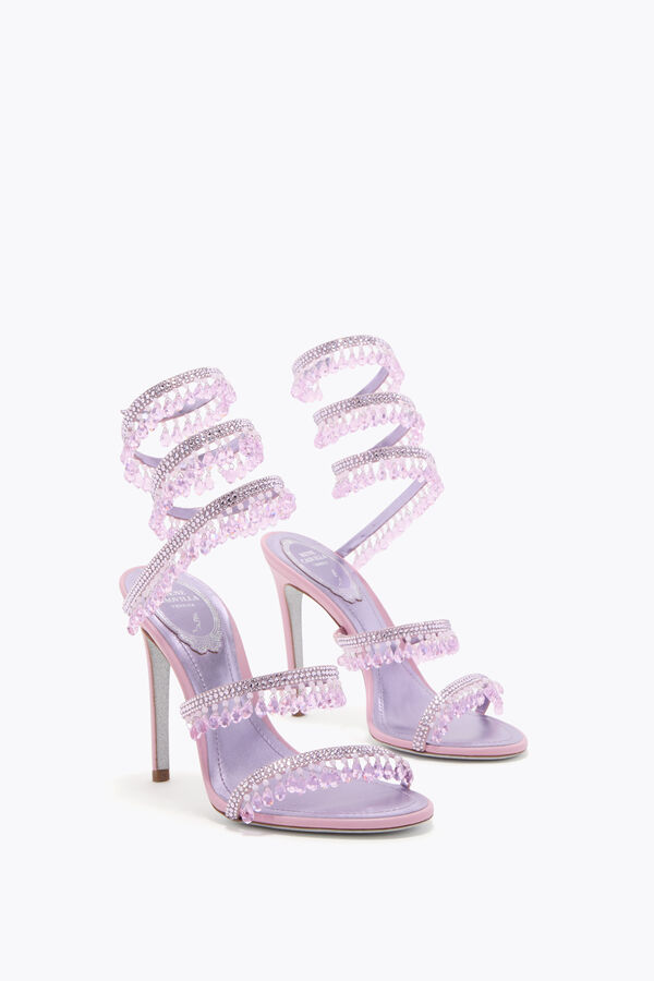 jeweled ljuskrona metallic lila sandal 105 rene caovilla