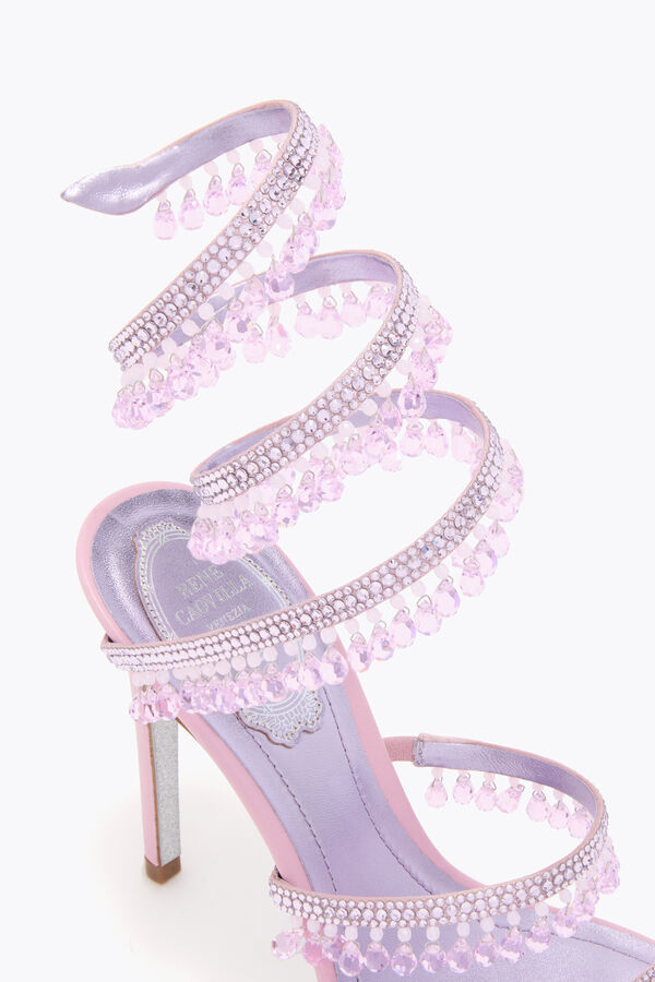 jeweled ljuskrona metallic lila sandal 105 rene caovilla