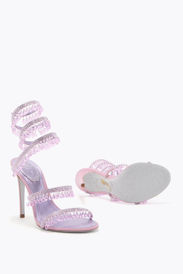 jeweled ljuskrona metallic lila sandal 105 rene caovilla