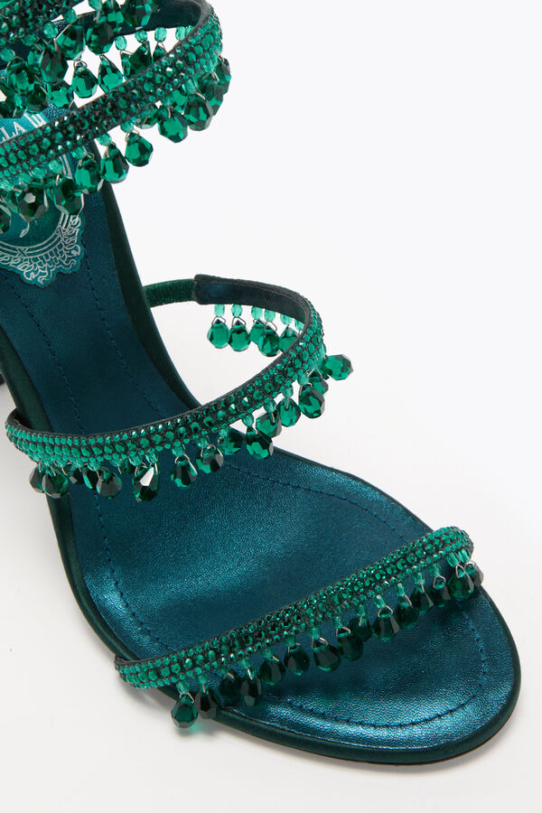 jeweled ljuskrona smaragdgrÖn sandal 105 rene caovilla
