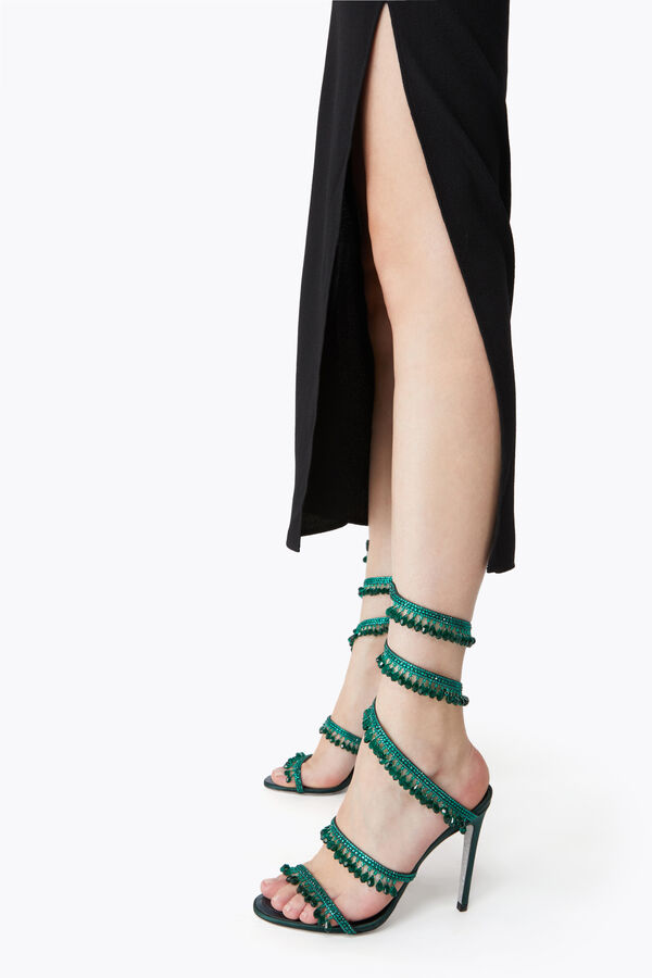 jeweled ljuskrona smaragdgrÖn sandal 105 rene caovilla