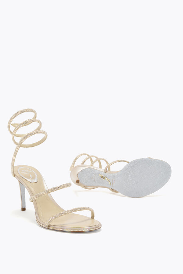 jeweled cleo champagne sandal 80 rene caovilla