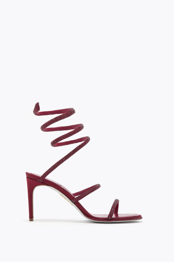 jeweled cleo bourgogne sandal 80 rene caovilla