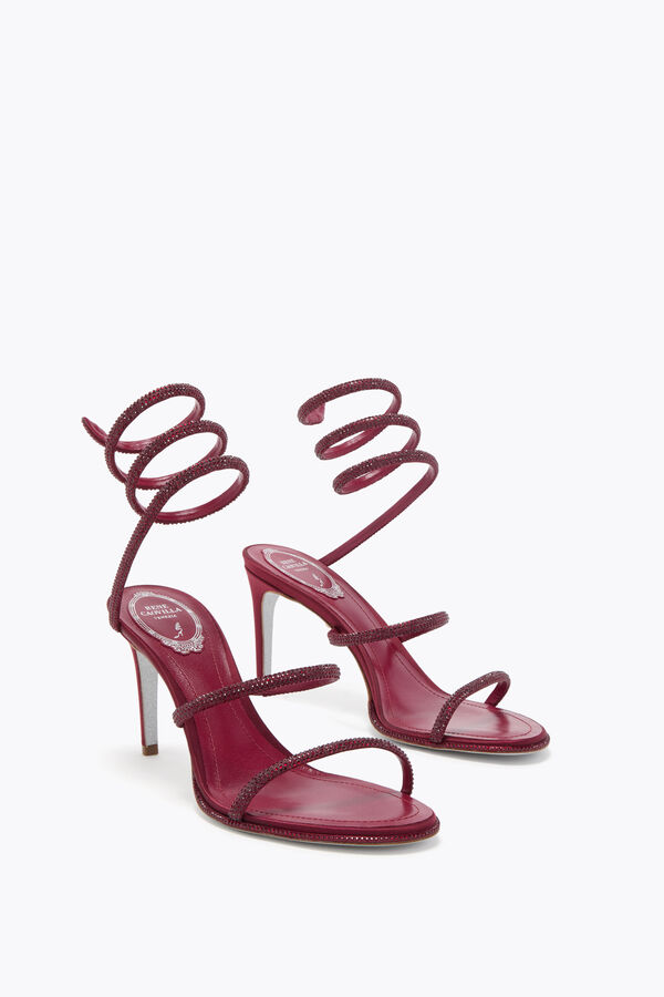 jeweled cleo bourgogne sandal 80 rene caovilla
