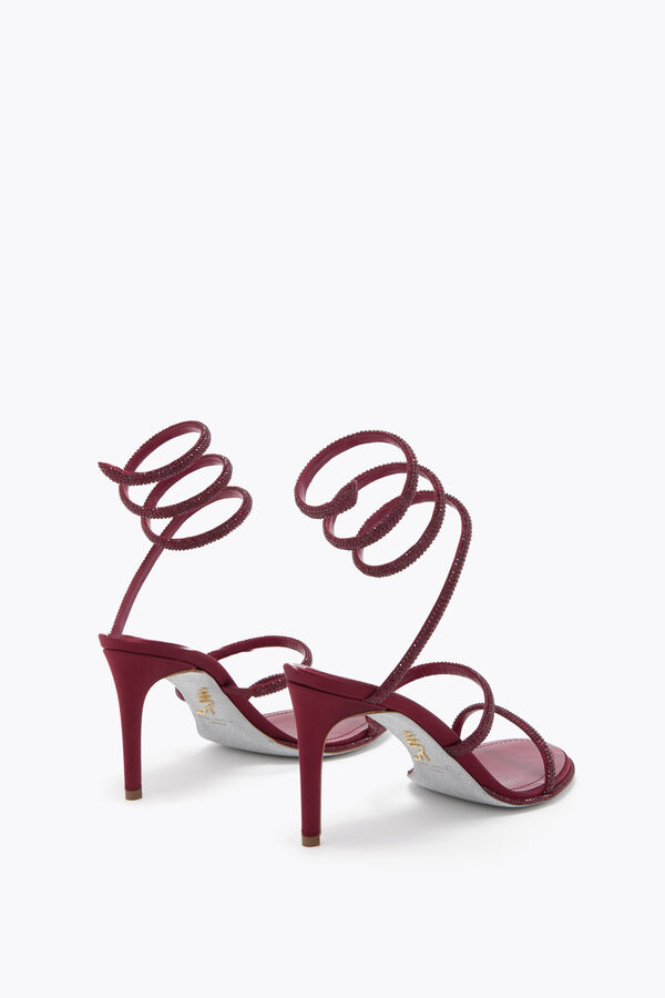 jeweled cleo bourgogne sandal 80 rene caovilla