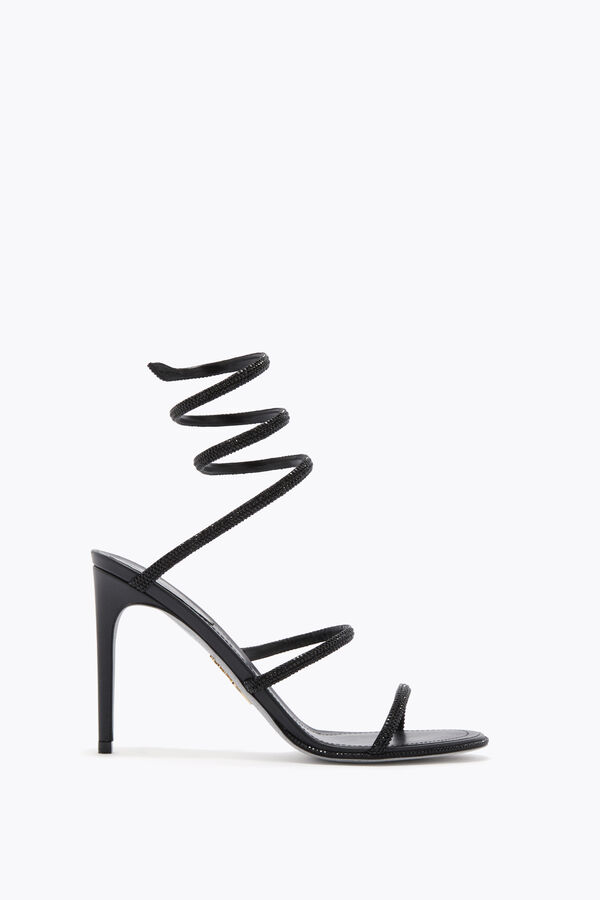 jeweled cleo svart sandal 105 rene caovilla