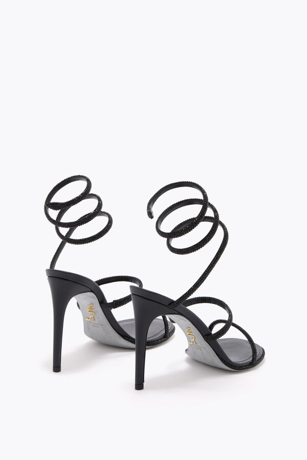 jeweled cleo svart sandal 105 rene caovilla