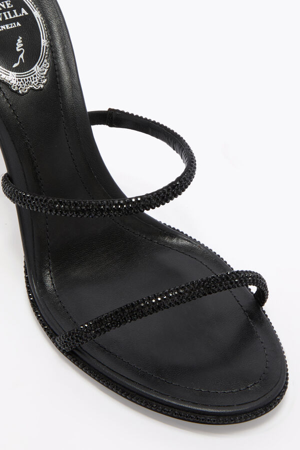jeweled cleo svart sandal 105 rene caovilla