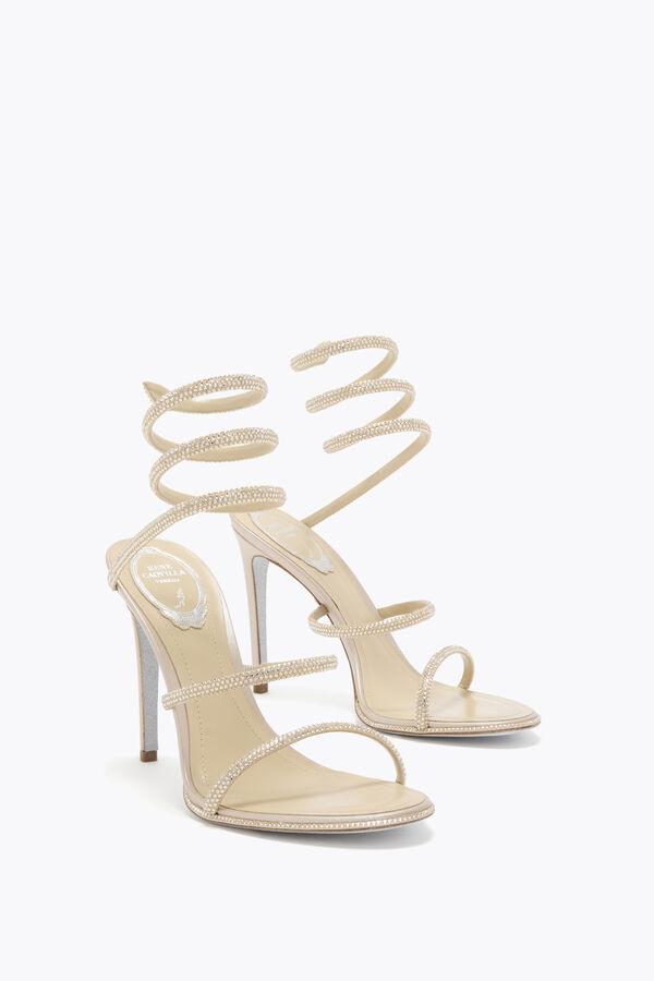 jeweled cleo champagne sandal 105 rene caovilla