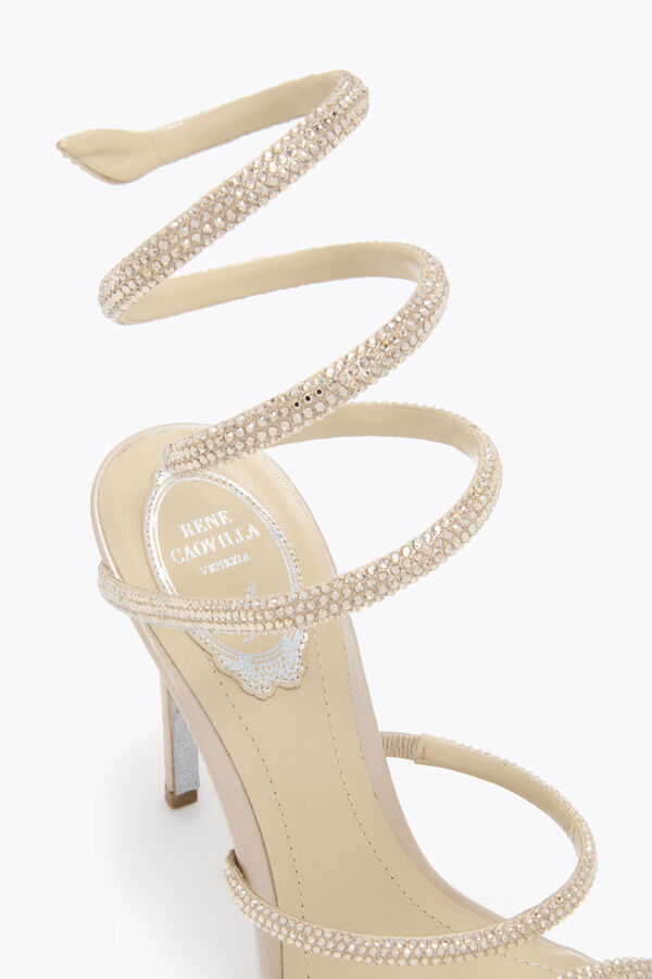 jeweled cleo champagne sandal 105 rene caovilla