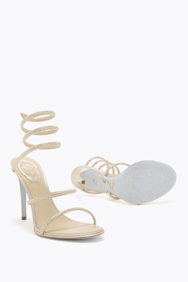 jeweled cleo champagne sandal 105 rene caovilla