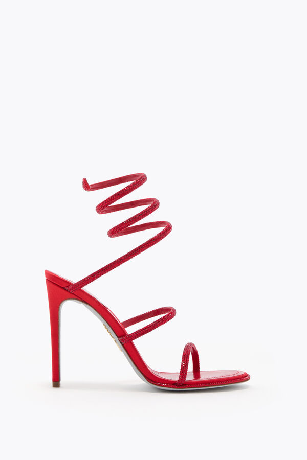 jeweled cleo rÖd sandal 105 rene caovilla