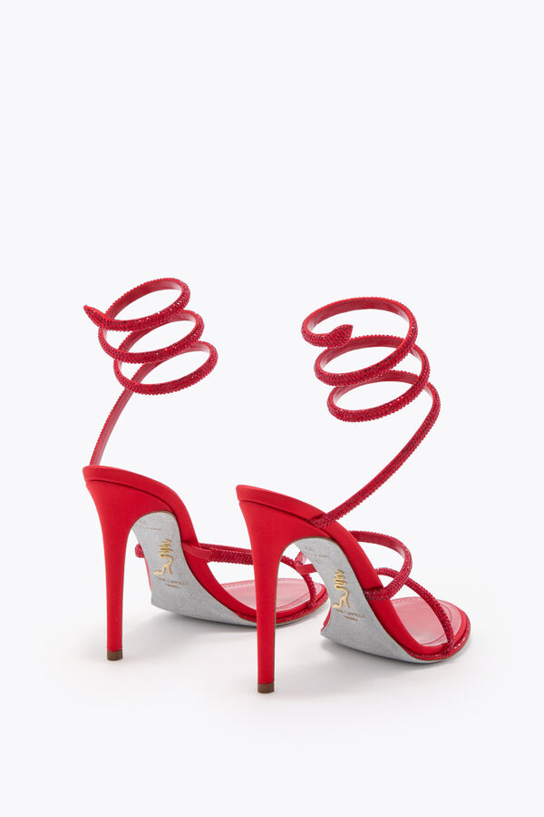 jeweled cleo rÖd sandal 105 rene caovilla